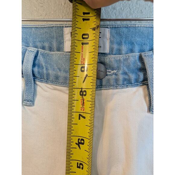 FRAME DENIM White Colorblock‎ Le High Straight Leg Cropped Jeans Women’s Size 29 - Picture 7 of 11